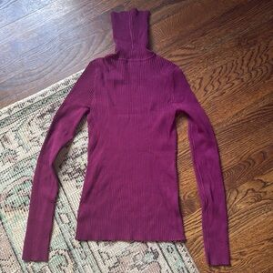 525 America Turtleneck Shirt/Sweater Maroon Wine Colored Size XS
